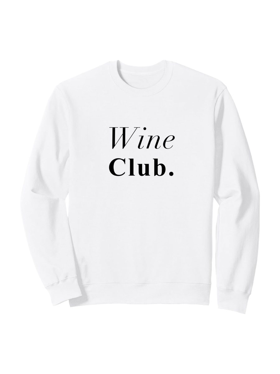 Wine Club design on a white sweatshirt